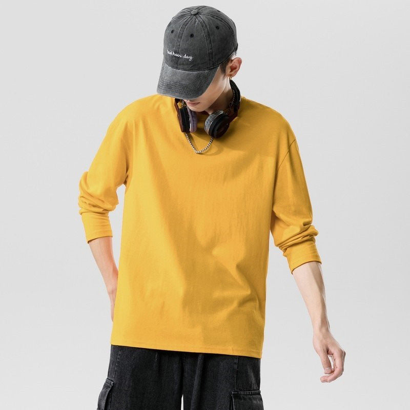 Solid Color Long Sleeve shirt Crewneck