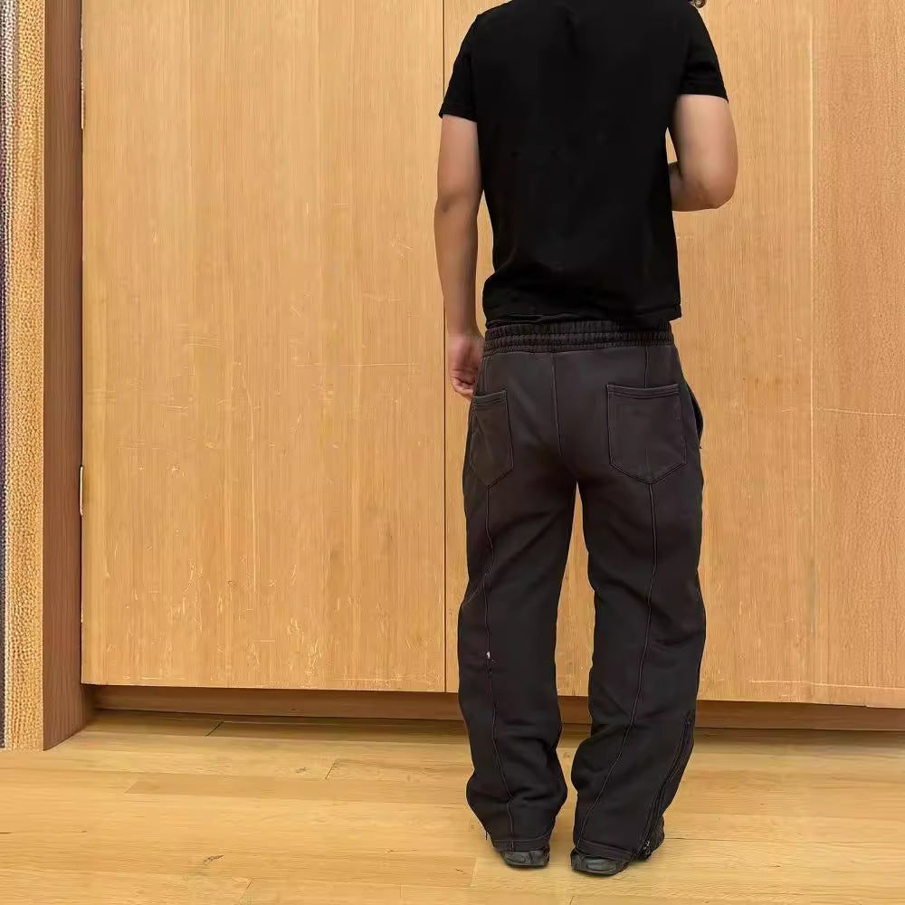 Straight Wide leg Sweatpants Men