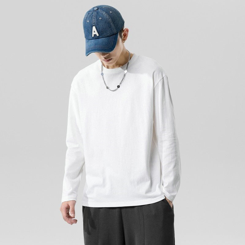 Solid Color Long Sleeve shirt Crewneck