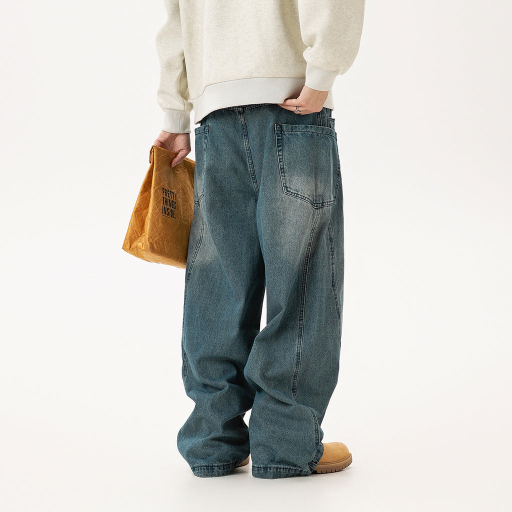 Denim Cotton Trousers Men's Loose