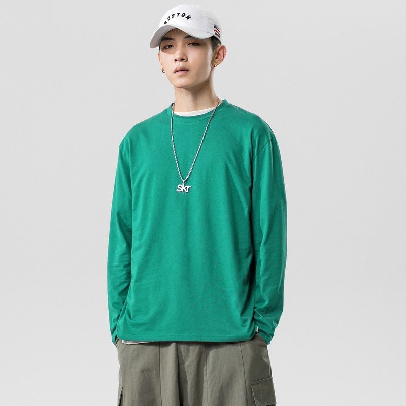 Solid Color Long Sleeve shirt Crewneck