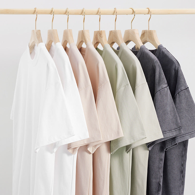 Boxy fit Tshirts Cotton Solid Color