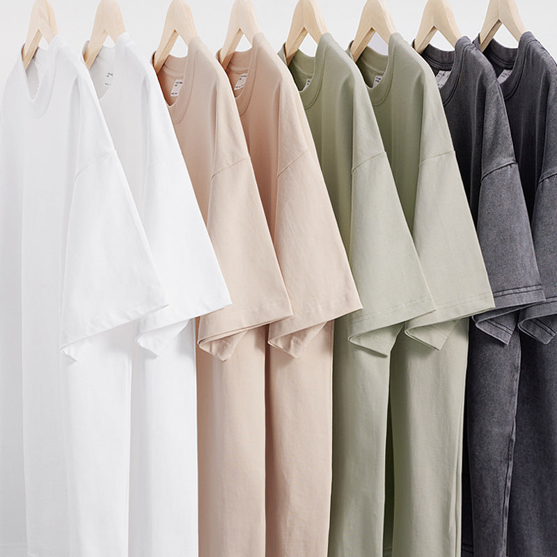 Boxy fit Tshirts Cotton Solid Color