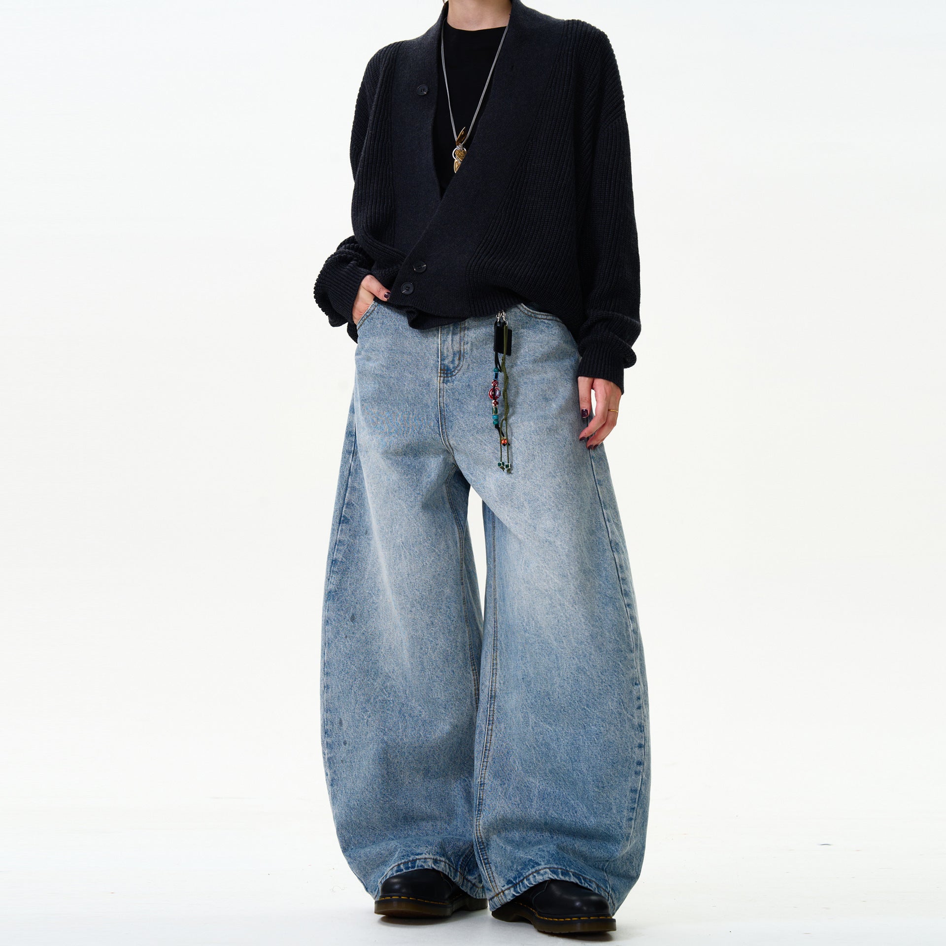 Classic Washed Machete Jeans For Men