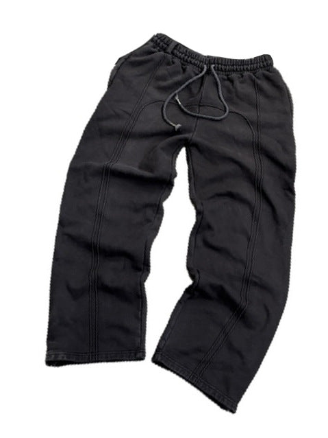 Straight Wide leg Sweatpants Men