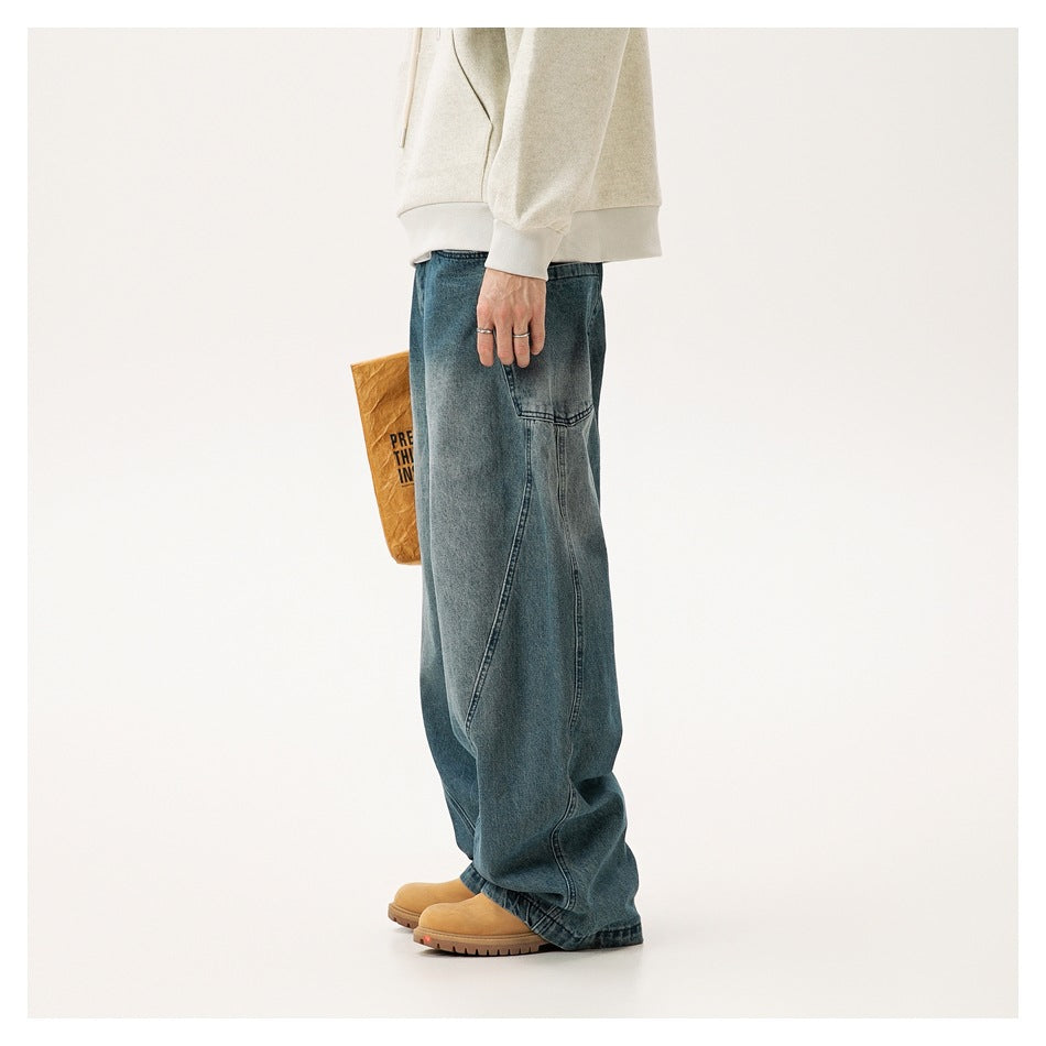 Denim Cotton Trousers Men's Loose