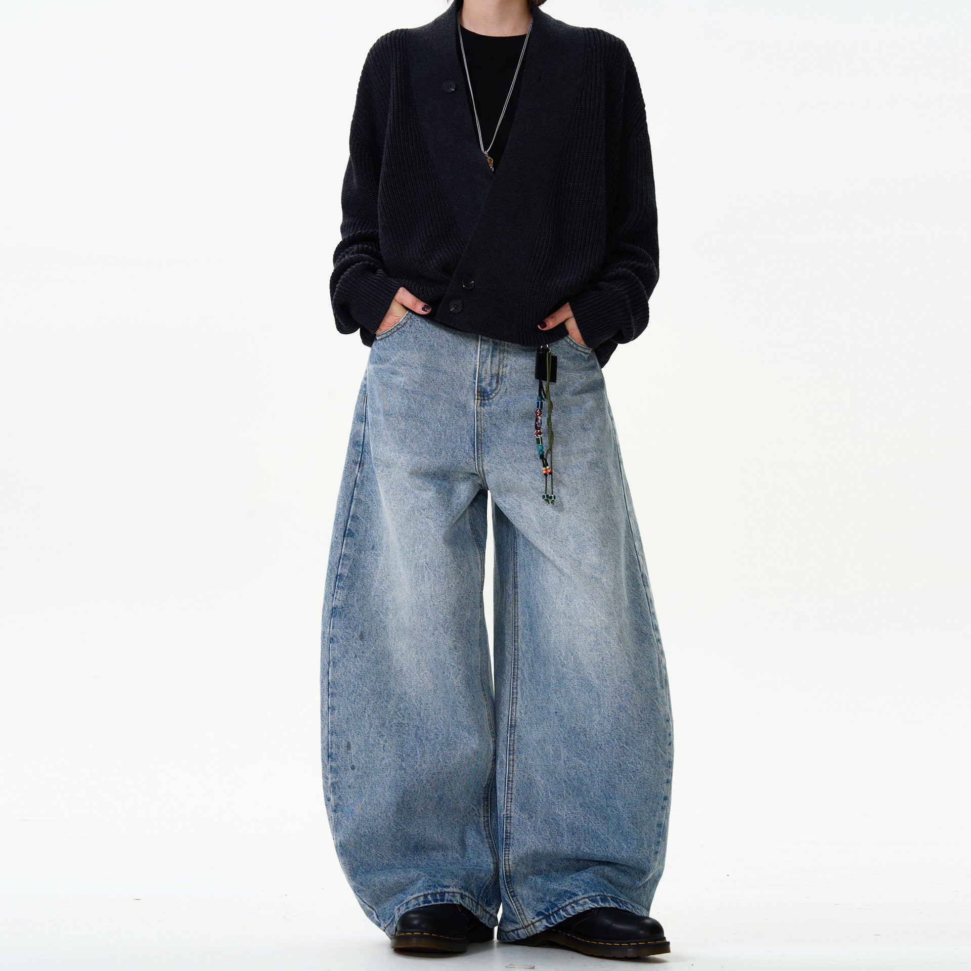 Classic Washed Machete Jeans For Men