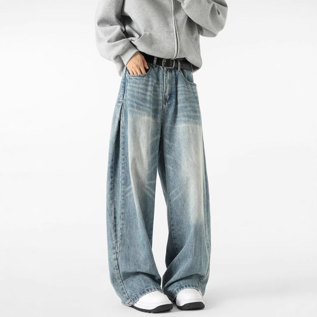 Straight Wash Jeans Men plain